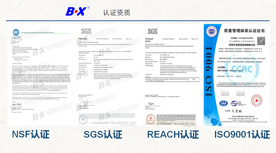 食品級潤滑油脂NSF H1級認證是什么意思呢？